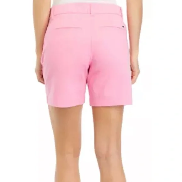 Crown & Ivy Pink Sky Caroline Twill Soft Mid Rise Shorts Preppy Coastal Size 18 - Picture 2 of 10